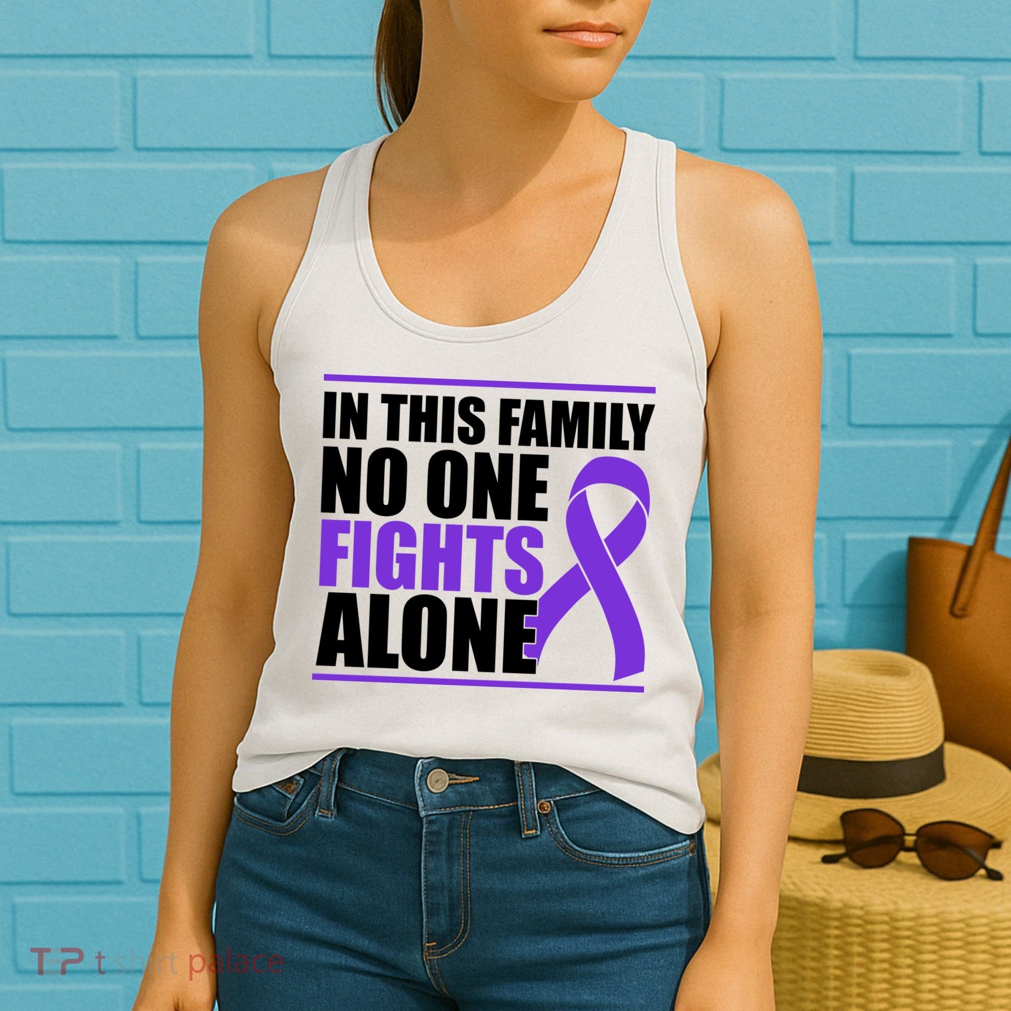In This Family No One Fights Alone Pancreatic Cancer Women's Tank Top