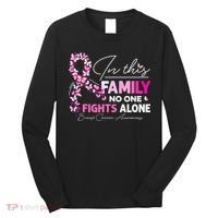 In This Family No One Fight Alone Breast Cancer Awareness Long Sleeve Shirt thumb 0