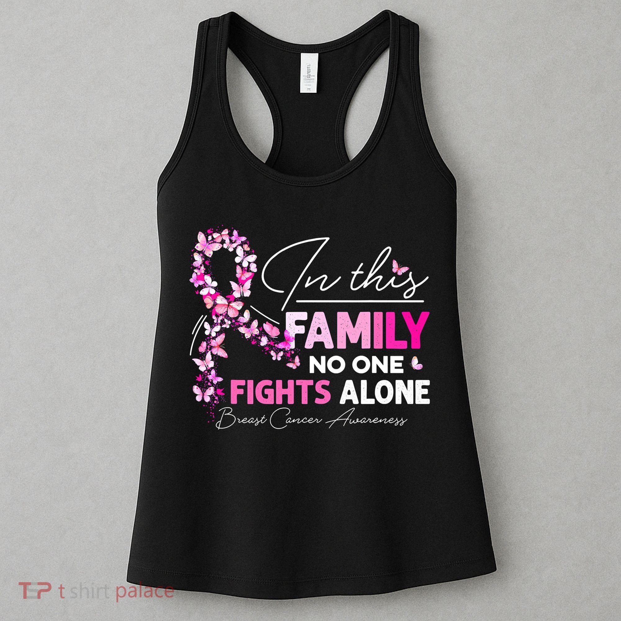 In This Family No One Fight Alone Breast Cancer Awareness Women's Tank Top
