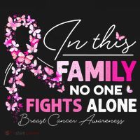 In This Family No One Fight Alone Breast Cancer Awareness Kids T-Shirt thumb 4