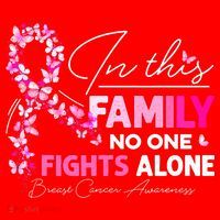 In This Family No One Fight Alone Breast Cancer Awareness Santa Hat thumb 1