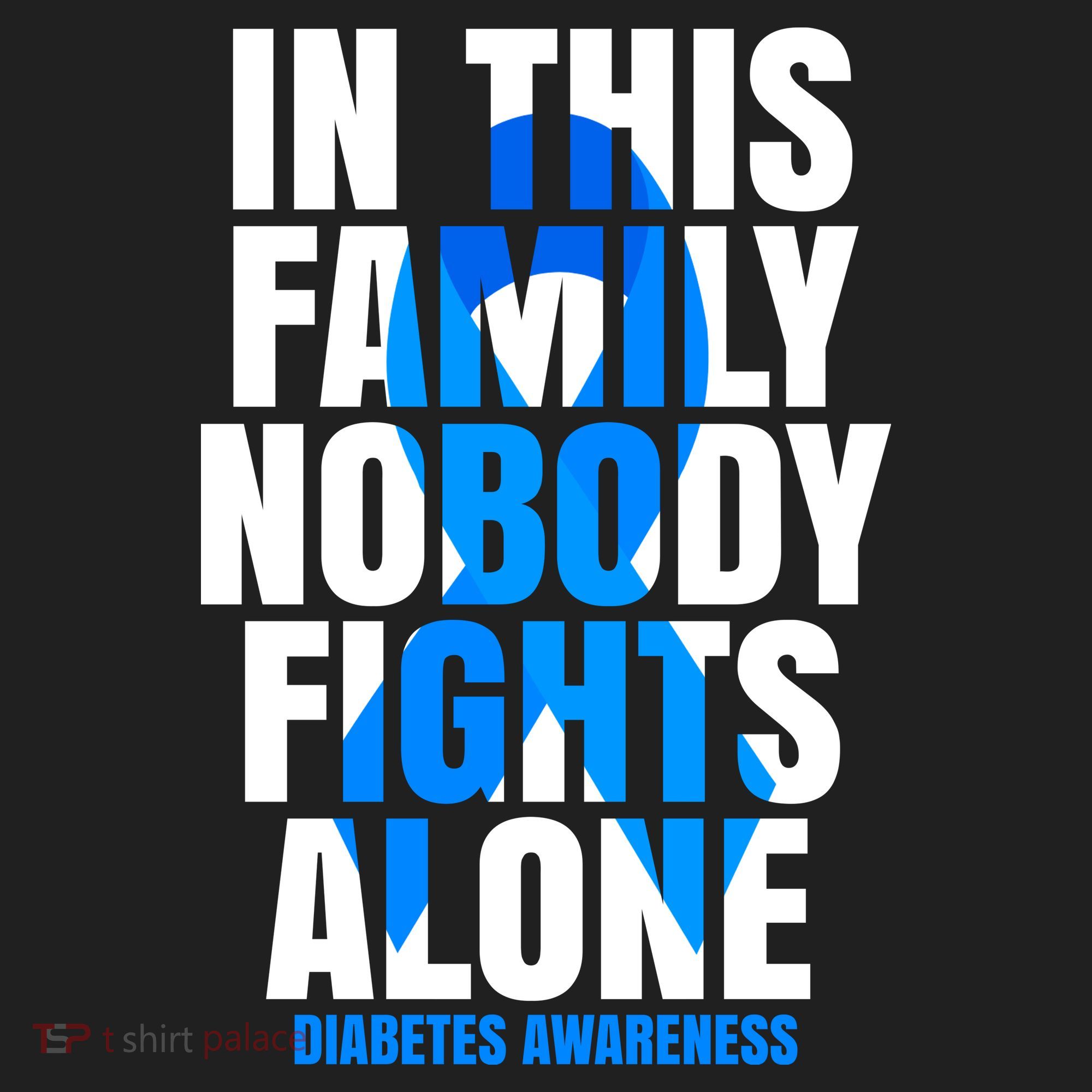 In This Family Nobody Fights Alone Diabetes Awareness Tumbler
