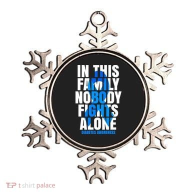 In This Family Nobody Fights Alone Diabetes Awareness Ornament