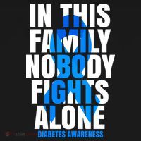 In This Family Nobody Fights Alone Diabetes Awareness Ornament thumb 1
