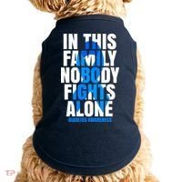 In This Family Nobody Fights Alone Diabetes Awareness Doggie Tank thumb 0