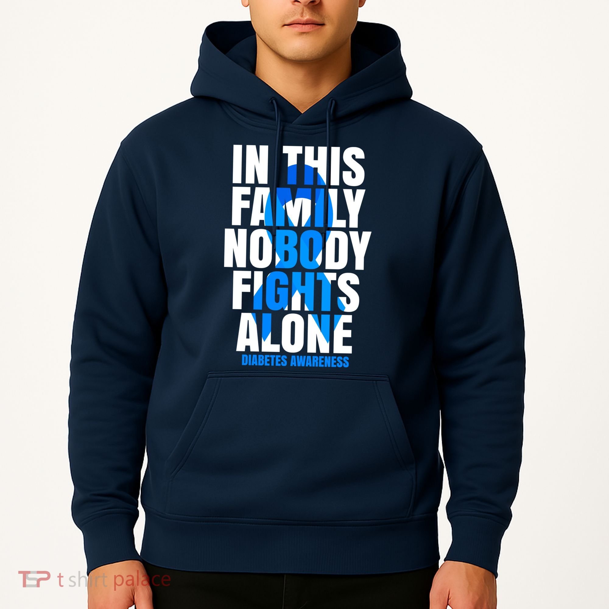 In This Family Nobody Fights Alone Diabetes Awareness Hoodie