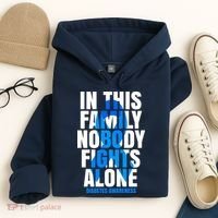 In This Family Nobody Fights Alone Diabetes Awareness Hoodie thumb 4