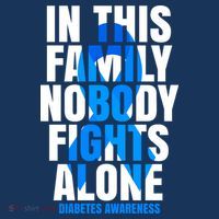 In This Family Nobody Fights Alone Diabetes Awareness Women's Hoodie thumb 2