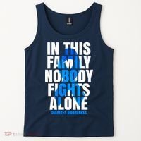 In This Family Nobody Fights Alone Diabetes Awareness Tank Top thumb 2