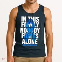 In This Family Nobody Fights Alone Diabetes Awareness Tank Top thumb 3