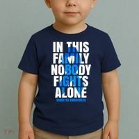 In This Family Nobody Fights Alone Diabetes Awareness Toddler T-Shirt thumb 2