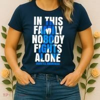 In This Family Nobody Fights Alone Diabetes Awareness Women's T-Shirt thumb 2