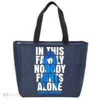 In This Family Nobody Fights Alone Diabetes Awareness Tote Bag thumb 0