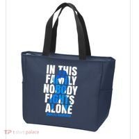 In This Family Nobody Fights Alone Diabetes Awareness Tote Bag thumb 3