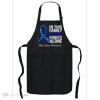 In This Family No One Fights Alone Colon Cancer Ribbon Apron thumb 0