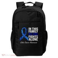 In This Family No One Fights Alone Colon Cancer Ribbon Backpack thumb 0
