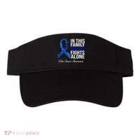 In This Family No One Fights Alone Colon Cancer Ribbon Visor thumb 0