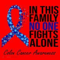 In This Family No One Fights Alone Colon Cancer Ribbon Santa Hat thumb 1