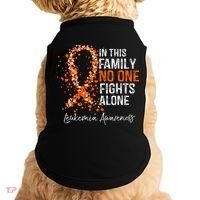 In This Family No One Fights Alone Leukemia Awareness Doggie Tank thumb 0