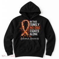 In This Family No One Fights Alone Leukemia Awareness Hoodie thumb 0