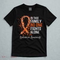 In This Family No One Fights Alone Leukemia Awareness T-Shirt thumb 5