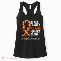 In This Family No One Fights Alone Leukemia Awareness Women's Tank Top thumb 0