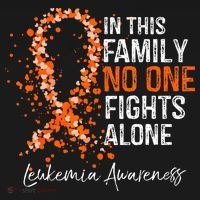 In This Family No One Fights Alone Leukemia Awareness Kids Sweatshirt thumb 2