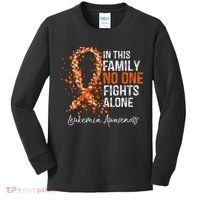 In This Family No One Fights Alone Leukemia Awareness Kids Long Sleeve Shirt thumb 0