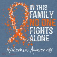 In This Family No One Fights Alone Leukemia Awareness Comfort Colors Garment-Dyed Hooded Sweatshirt thumb 2