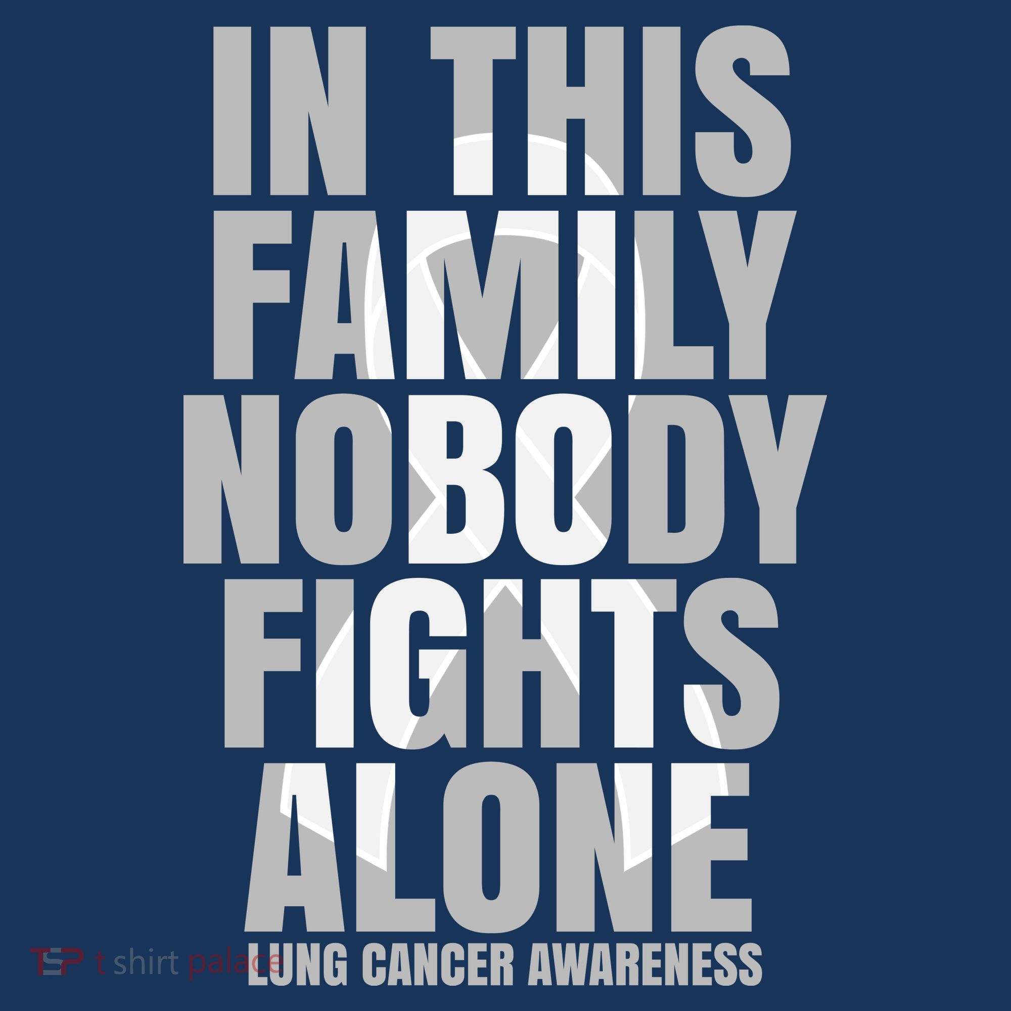 In This Family Nobody Fights Alone Lung Cancer Awareness Baby Bodysuit