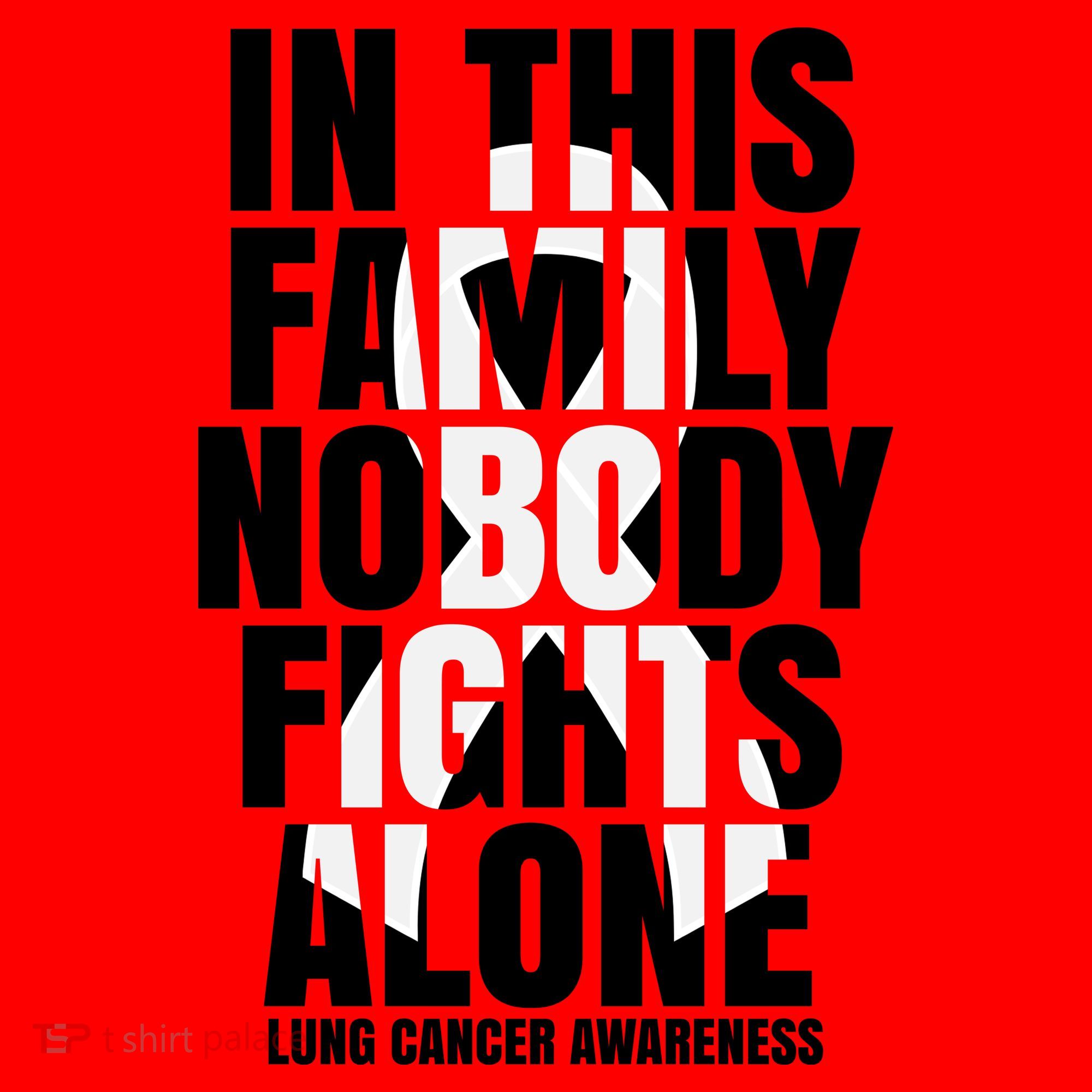 In This Family Nobody Fights Alone Lung Cancer Awareness Santa Hat