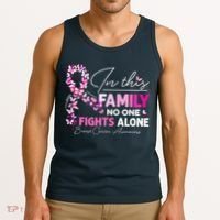 In This Family No One Fight Alone Breast Cancer Awareness Tank Top thumb 3