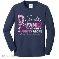 In This Family No One Fight Alone Breast Cancer Awareness Kids Long Sleeve Shirt thumb 0