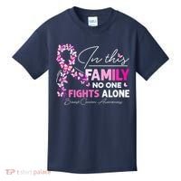 In This Family No One Fight Alone Breast Cancer Awareness Kids T-Shirt thumb 0
