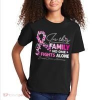 In This Family No One Fight Alone Breast Cancer Awareness Kids T-Shirt thumb 2