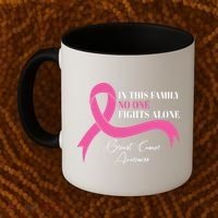 In This Family No One Fights Alone Breast Cancer Awareness Coffee Mug thumb 2