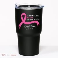 In This Family No One Fights Alone Breast Cancer Awareness Tumbler thumb 0