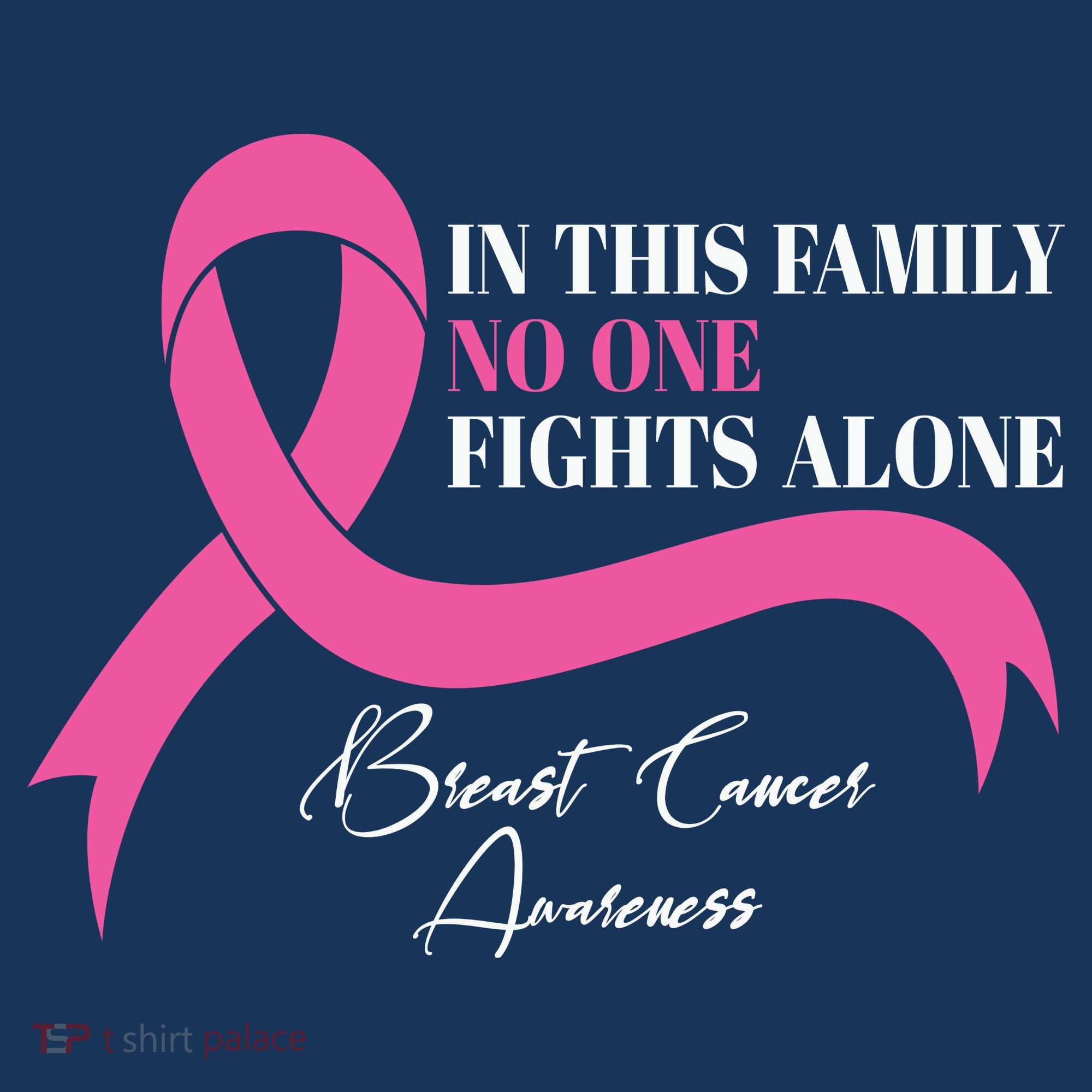 In This Family No One Fights Alone Breast Cancer Awareness Women's Hoodie