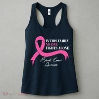 In This Family No One Fights Alone Breast Cancer Awareness Women's Tank Top thumb 3