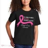 In This Family No One Fights Alone Breast Cancer Awareness Kids T-Shirt thumb 2