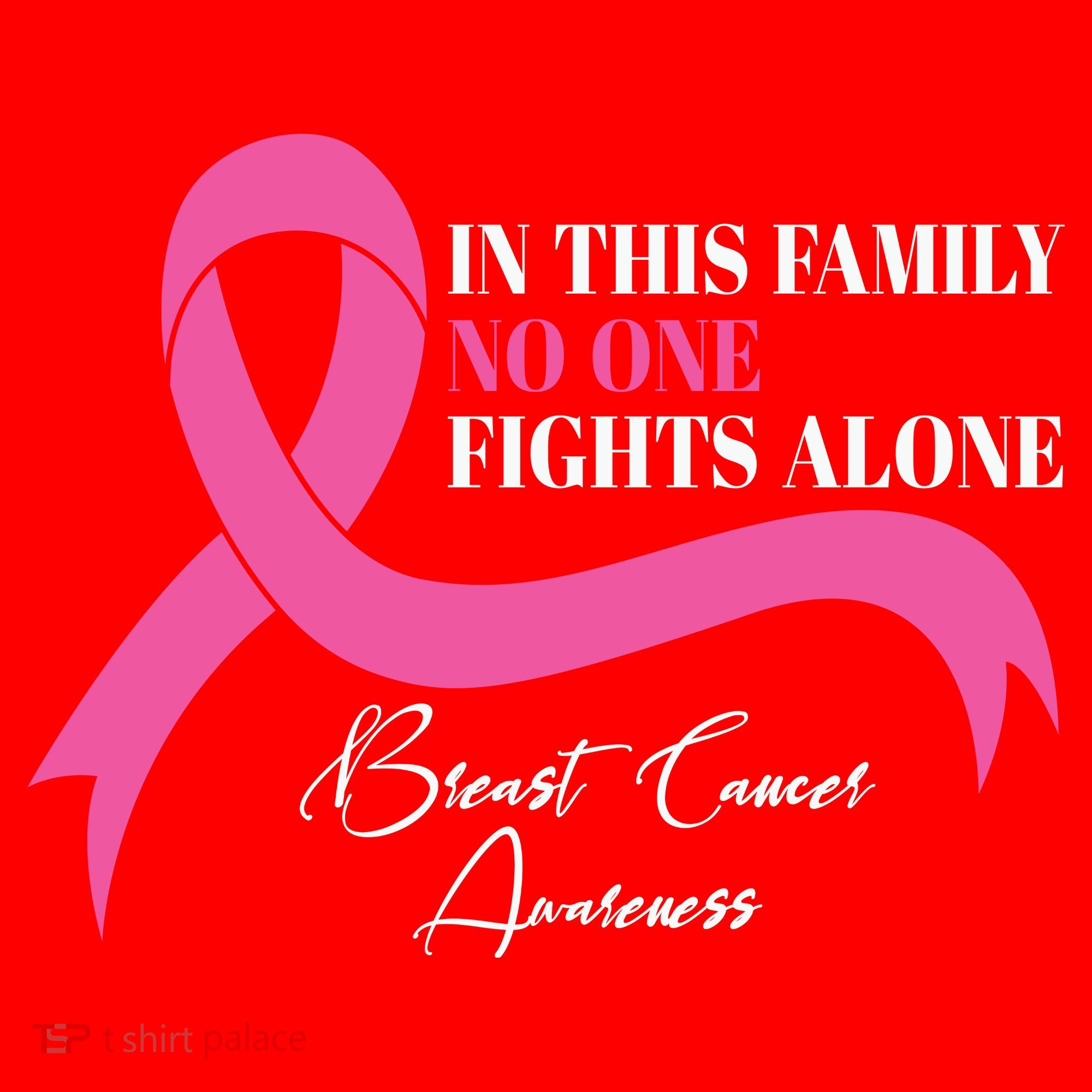 In This Family No One Fights Alone Breast Cancer Awareness Santa Hat