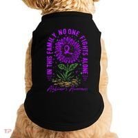 In This Family No One Fight Alone Alzheimer’s Awareness Doggie Tank thumb 0