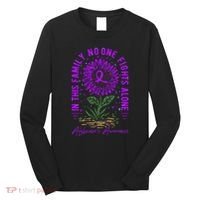 In This Family No One Fight Alone Alzheimer’s Awareness Long Sleeve Shirt thumb 0