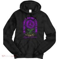 In This Family No One Fight Alone Alzheimer’s Awareness Tie Dye Hoodie thumb 0