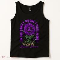 In This Family No One Fight Alone Alzheimer’s Awareness Tank Top thumb 2