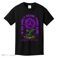 In This Family No One Fight Alone Alzheimer’s Awareness Kids T-Shirt thumb 0