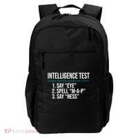 Intelligence Test Funny Message Backpack thumb 0