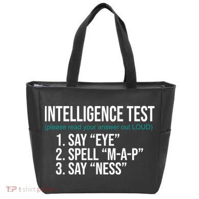 Intelligence Test Funny Message Tote Bag