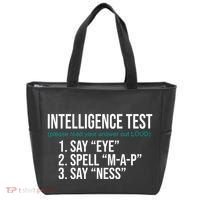 Intelligence Test Funny Message Tote Bag thumb 0