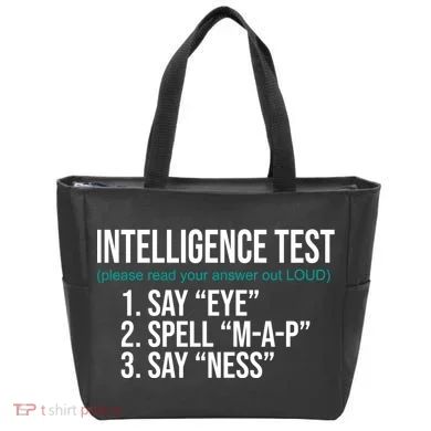 Intelligence Test Funny Message Tote Bag